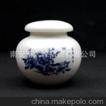青花牡丹，密封典雅 南安市人峰商貿陶瓷茶葉罐批發詳解